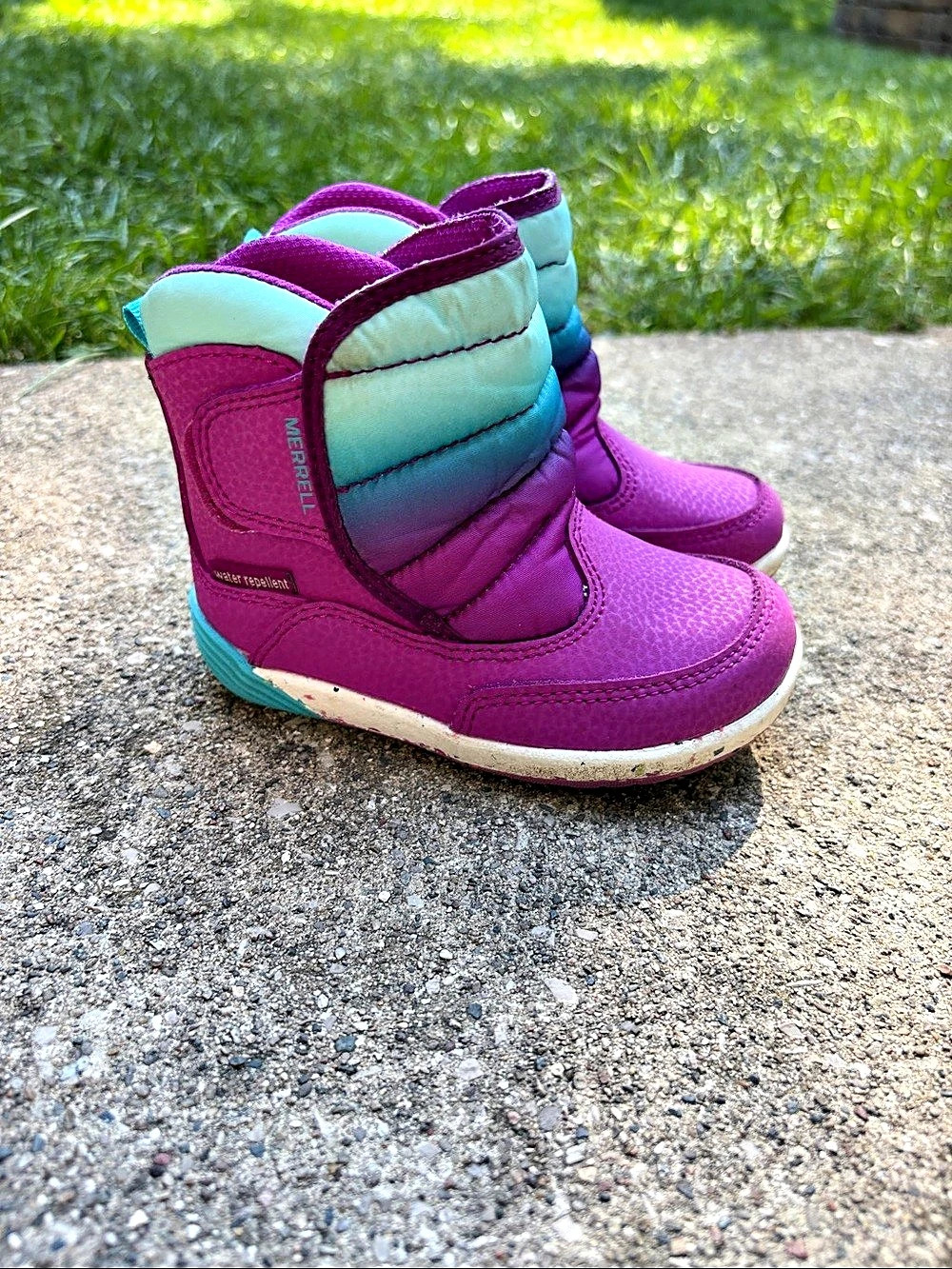 Merrell Snow Crush Kids Snow Boots Girls US 7M Purple Blue